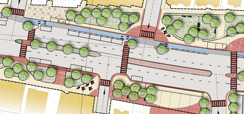 Landscape Option A- 2 Way Cycle Track